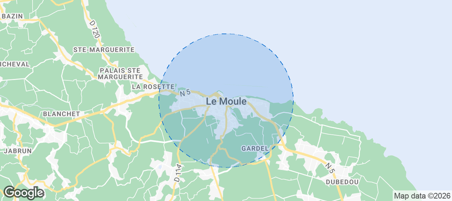 Le Moule Airbnb map